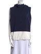 Tory Burch Mock Neck Sleeveless Sweatshirt