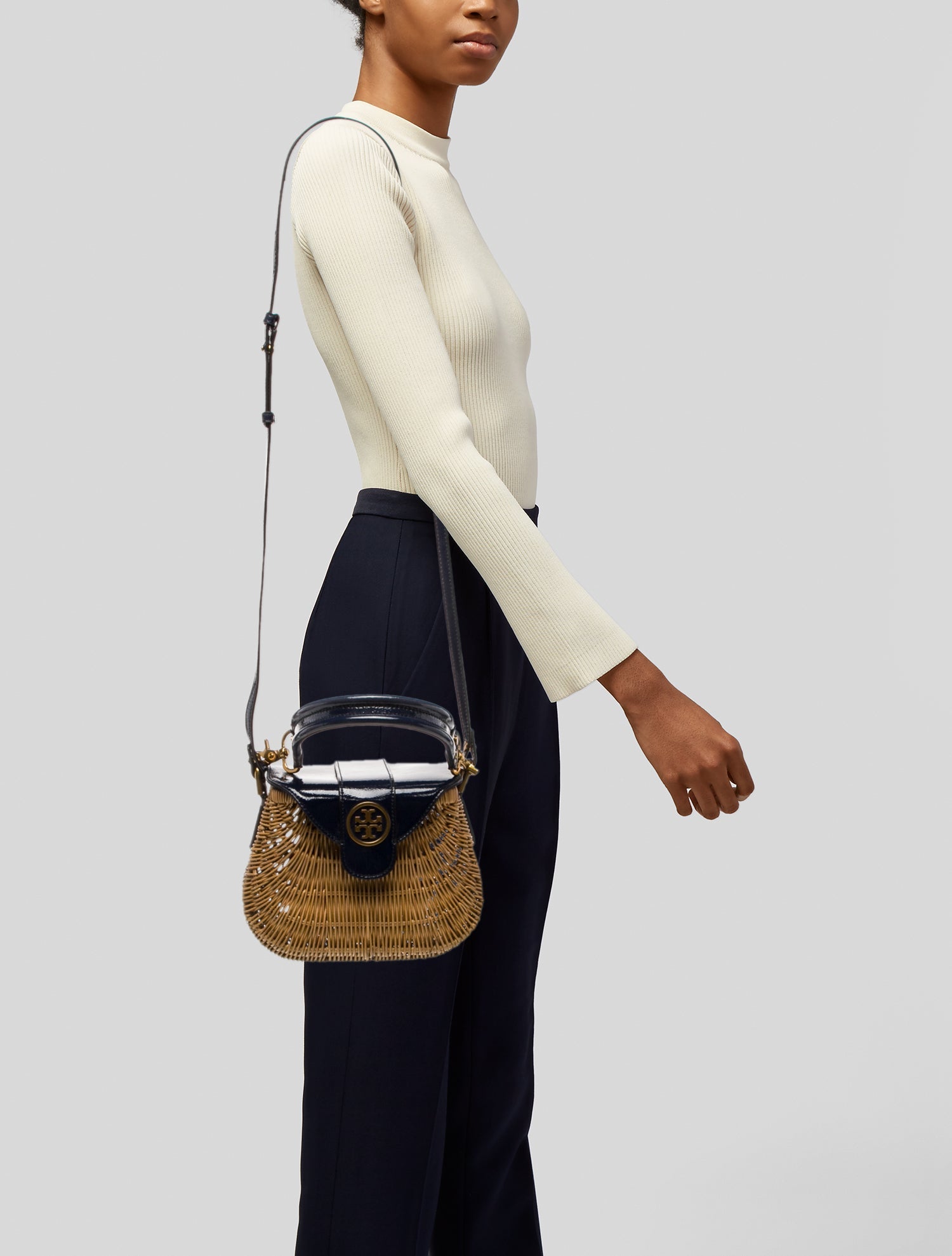 Tory Burch Raffia Shoulder Bag