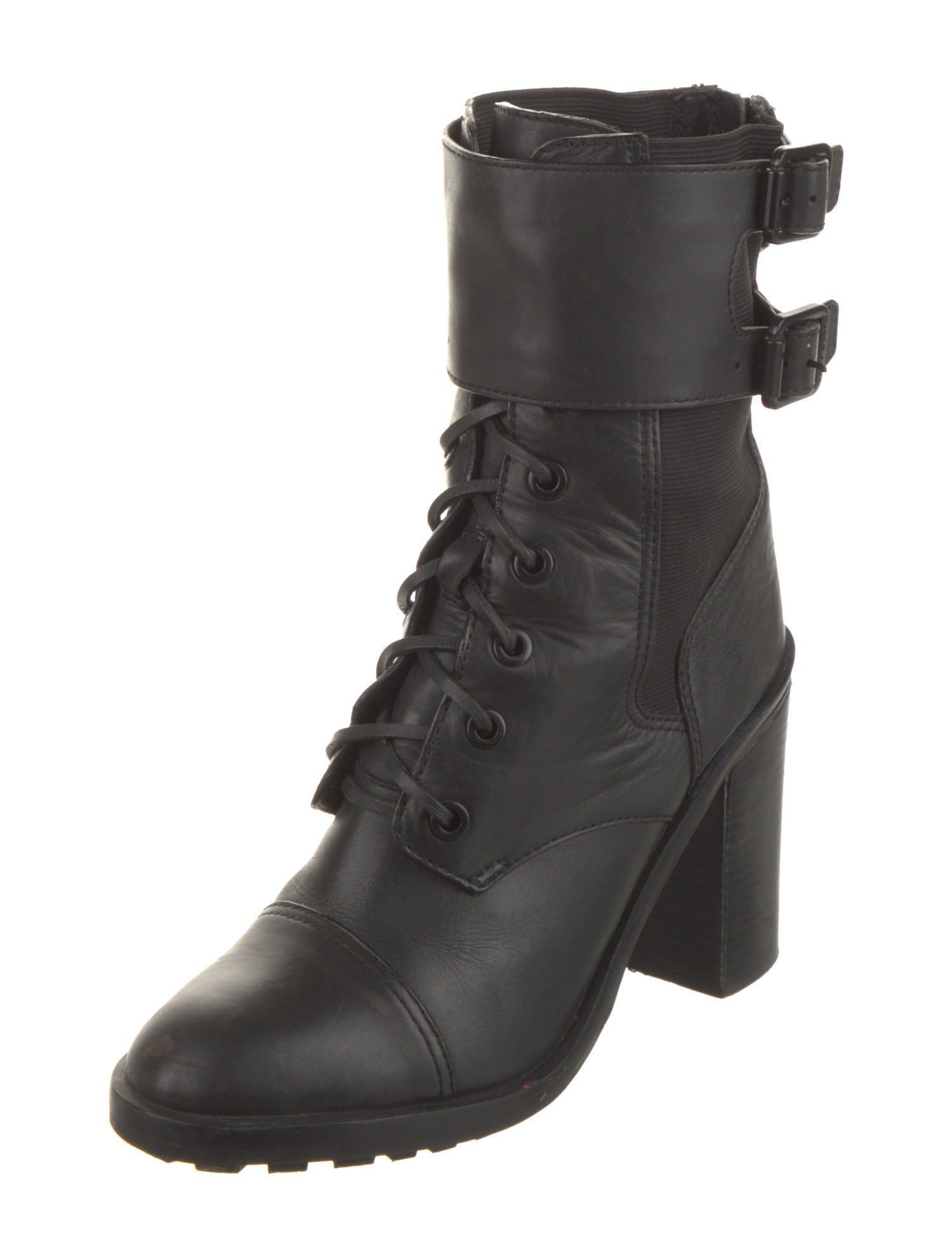 Tory Burch Leather Combat Boots