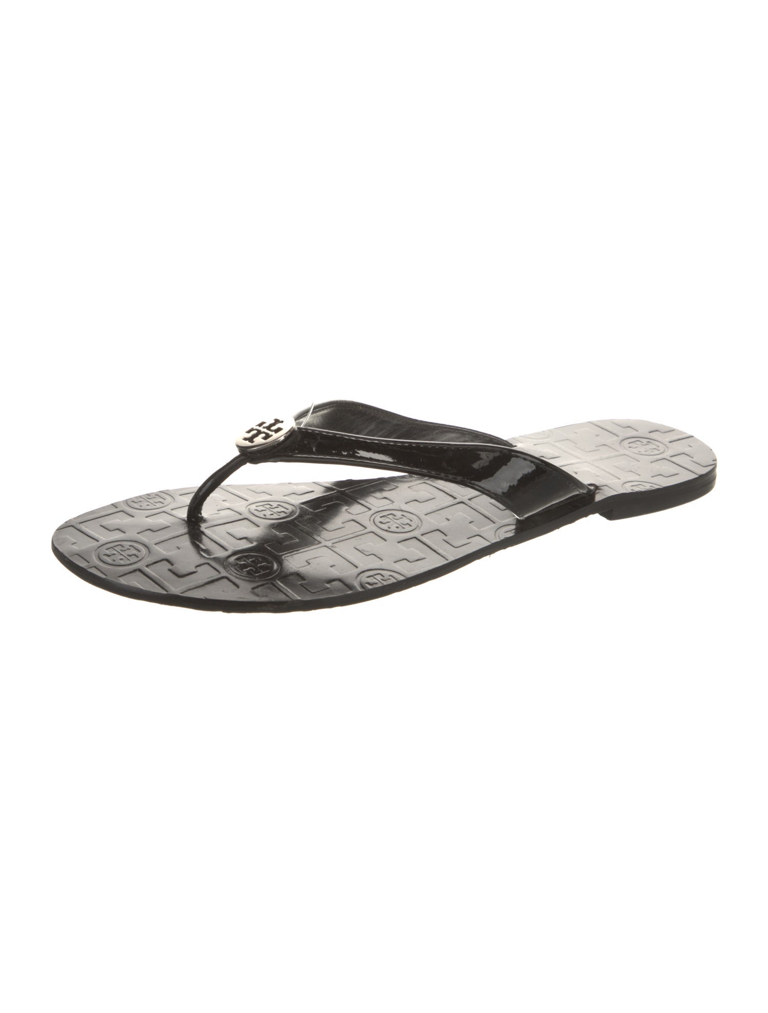 Tory Burch Patent Leather Flip Flops