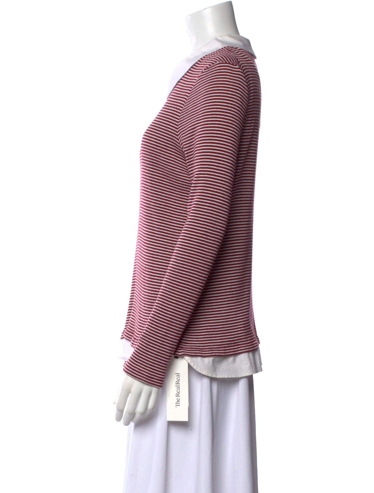 Tory Burch Striped V-Neck Sweater