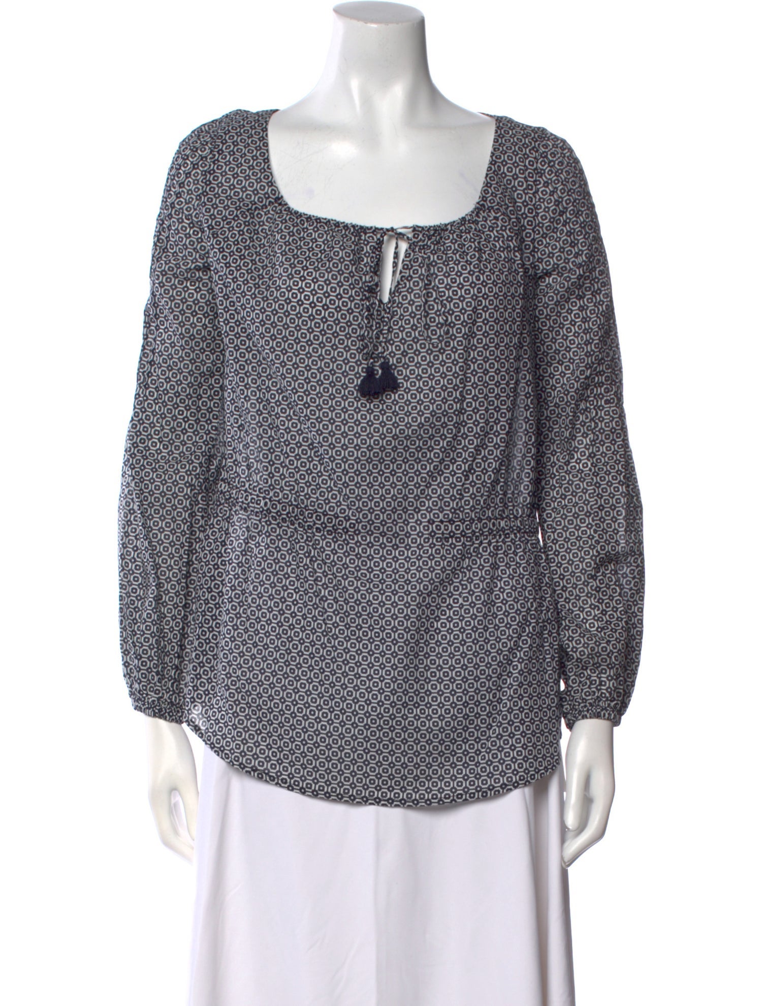 Tory Burch Printed Square Neckline Blouse