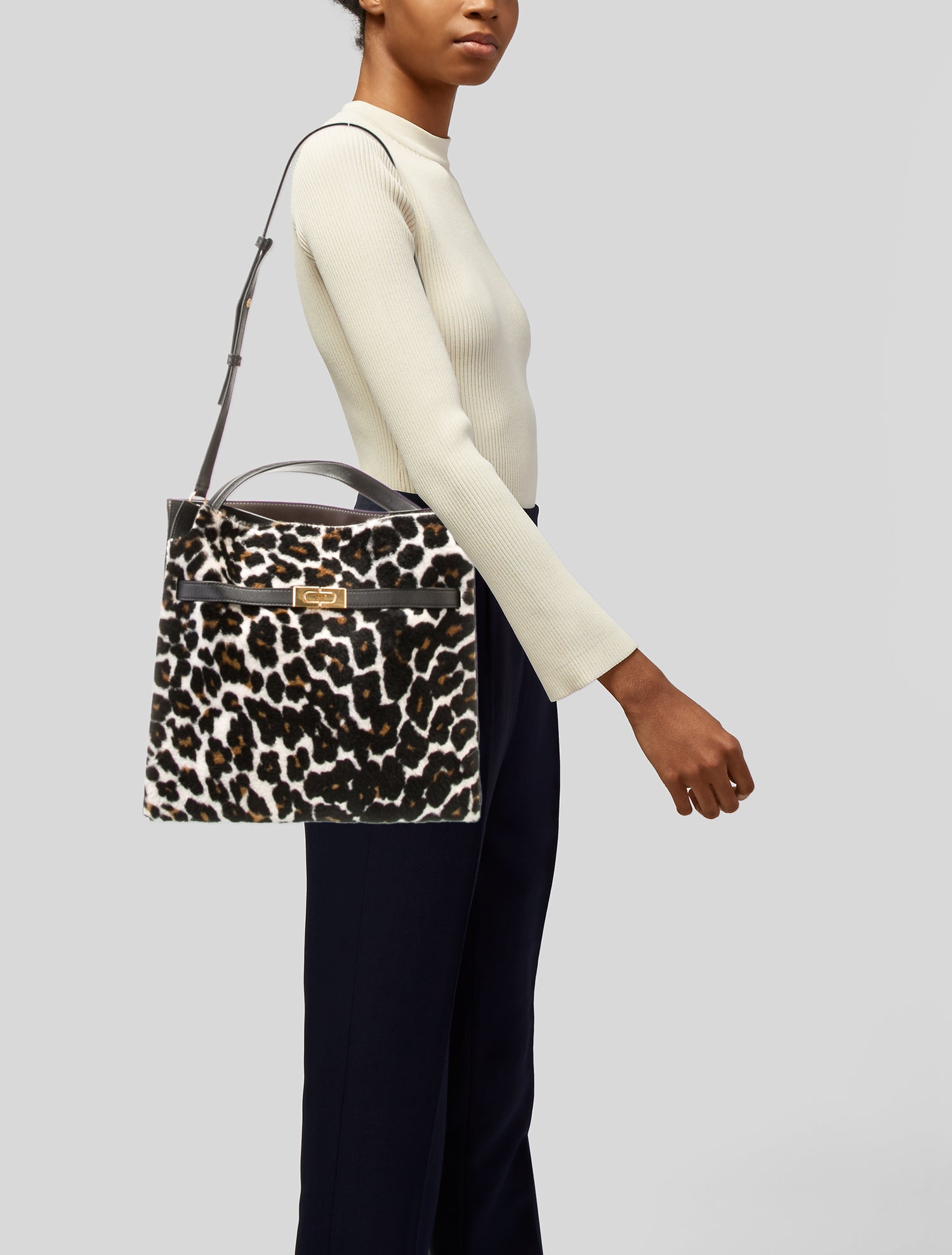 Tory Burch Faux Fur Top Handle Bag