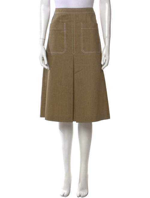 Tory Burch Whipstitch Trim Knee-Length Skirt