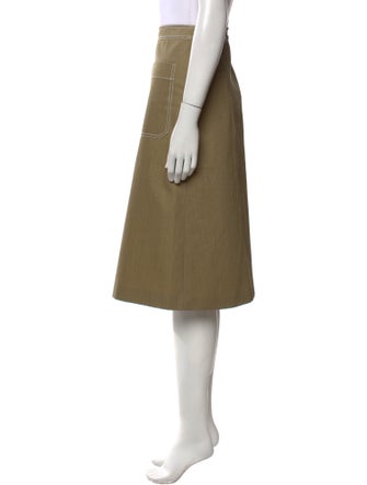 Tory Burch Whipstitch Trim Knee-Length Skirt