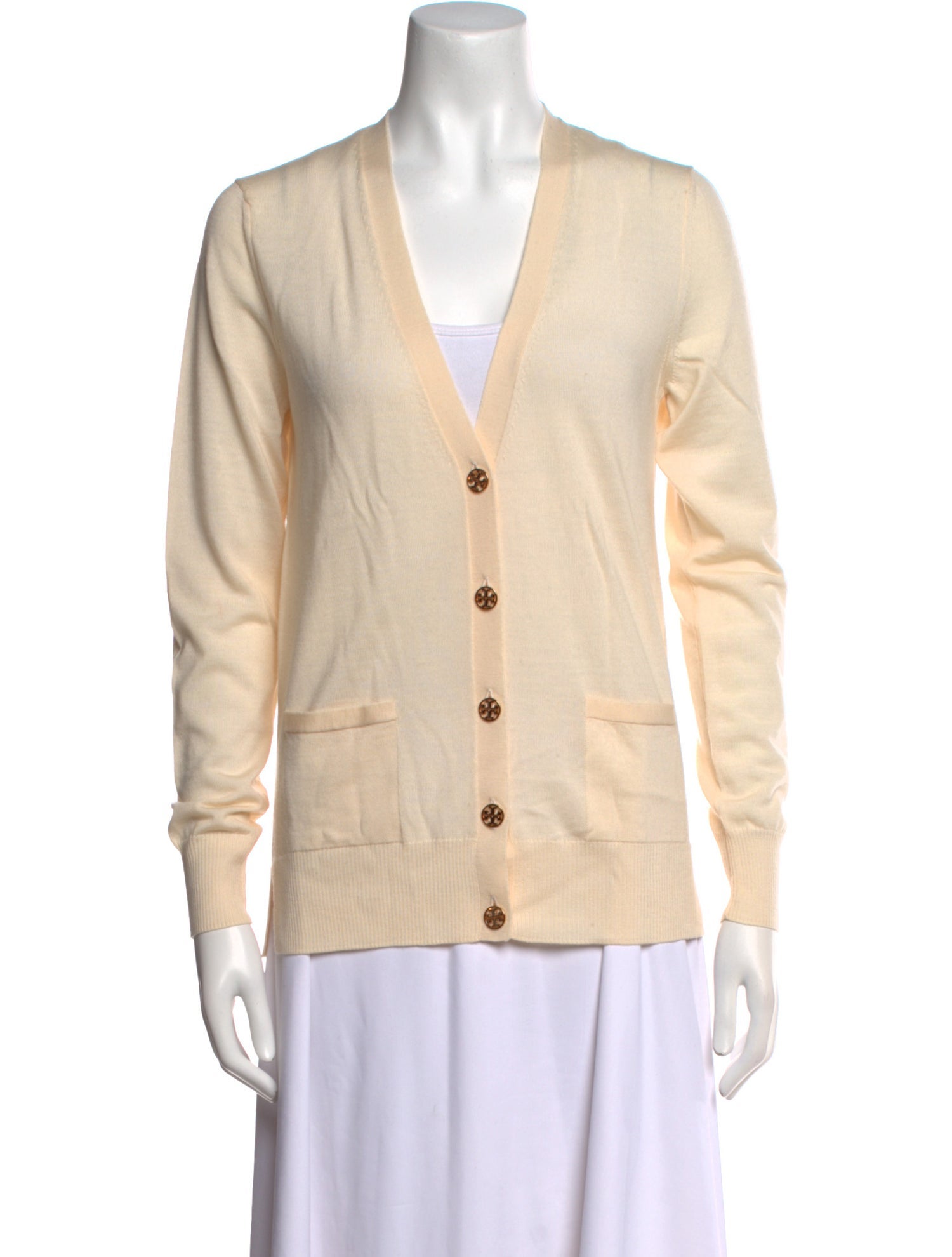 Tory Burch Merino Wool V-Neck Sweater