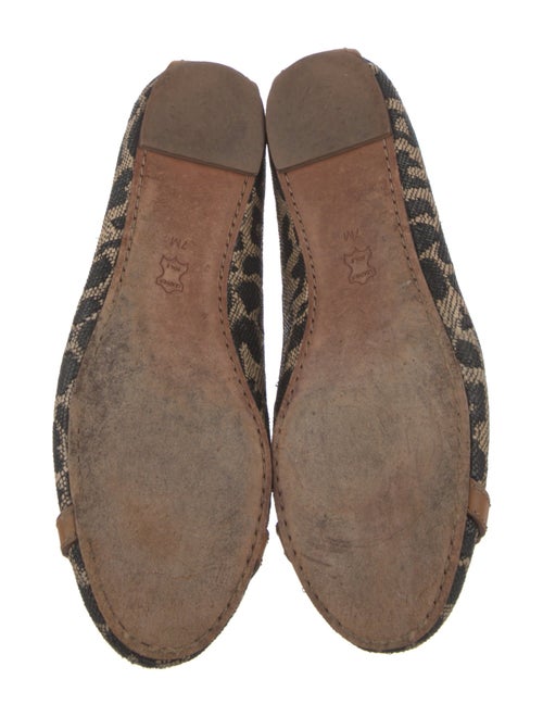 Tory Burch Straw Animal Print Ballet Flats