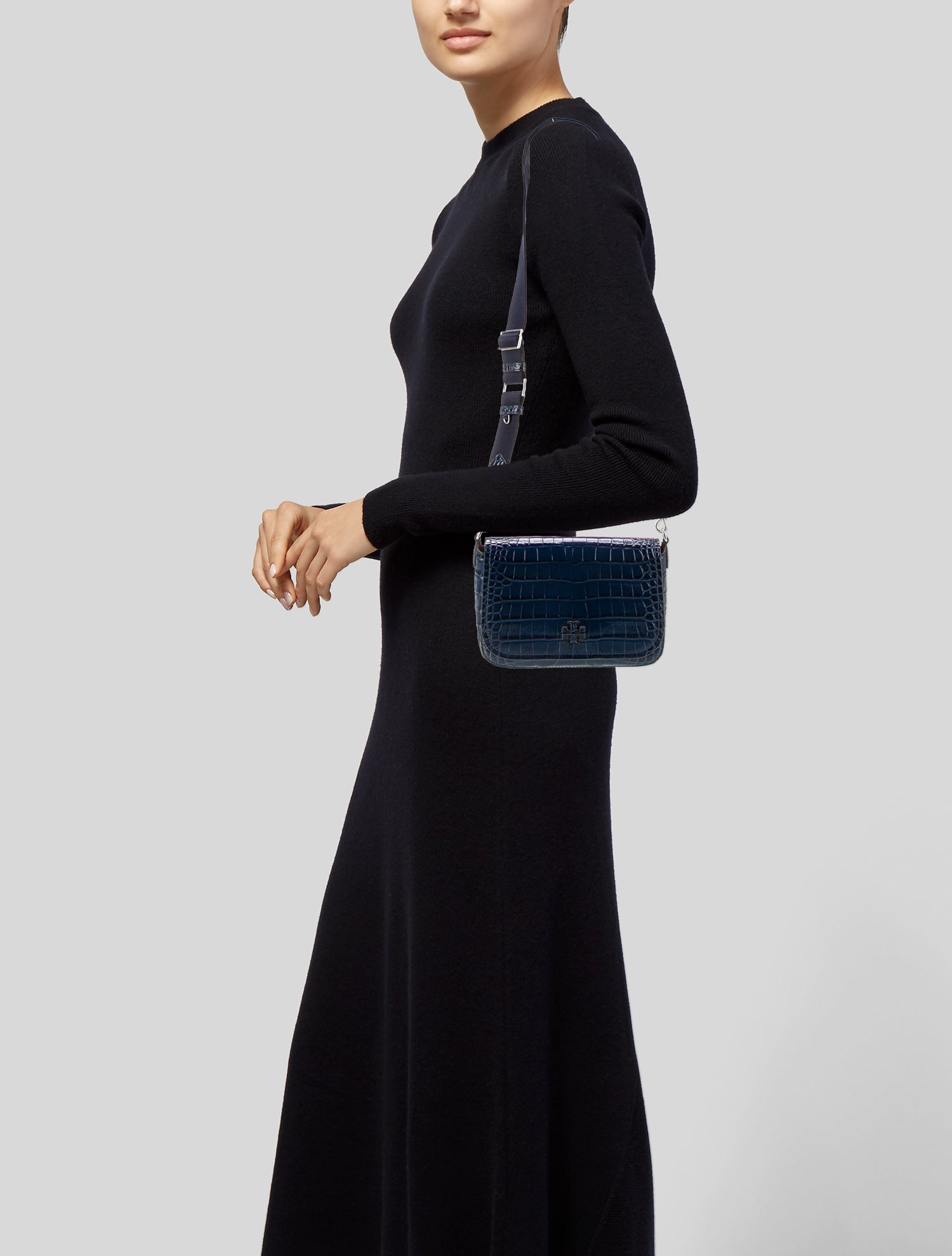 Tory Burch Embossed Leather Shoulder Bag