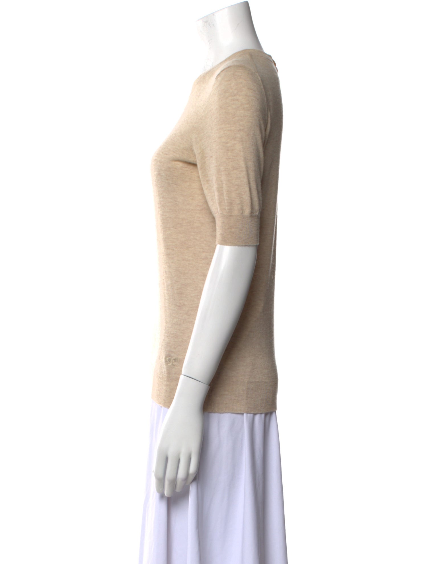 Tory Burch Cashmere Crew Neck T-Shirt