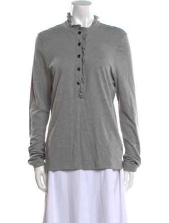 Tory Burch Mock Neck Long Sleeve Sweatshirt