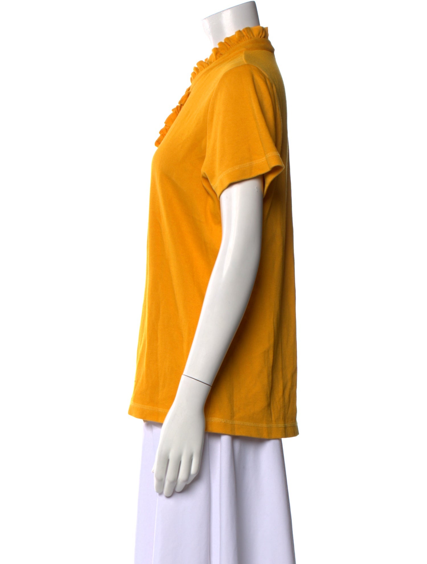 Tory Burch Mock Neck Short Sleeve Polo