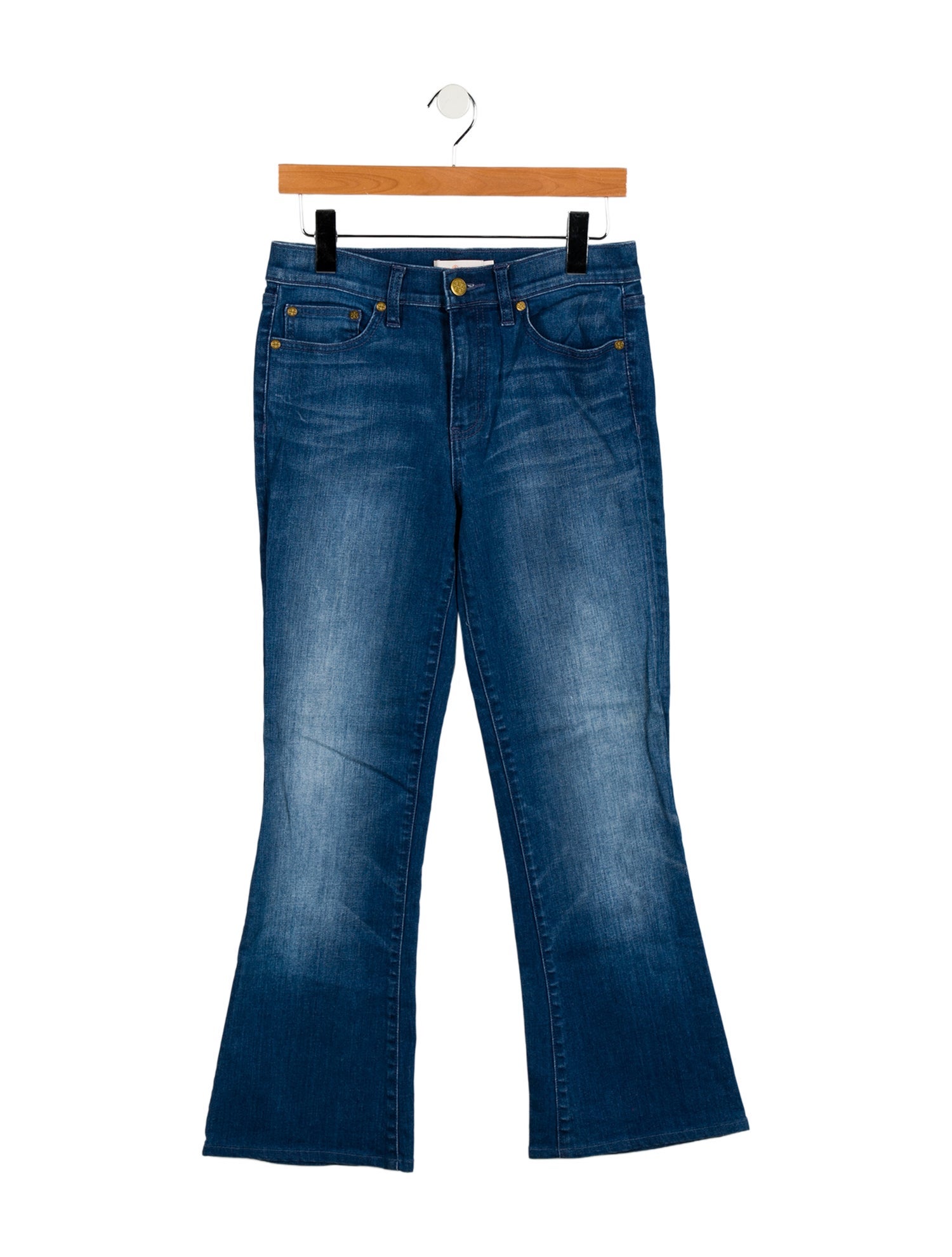 Tory Burch Mid-Rise Wide Leg Jeans