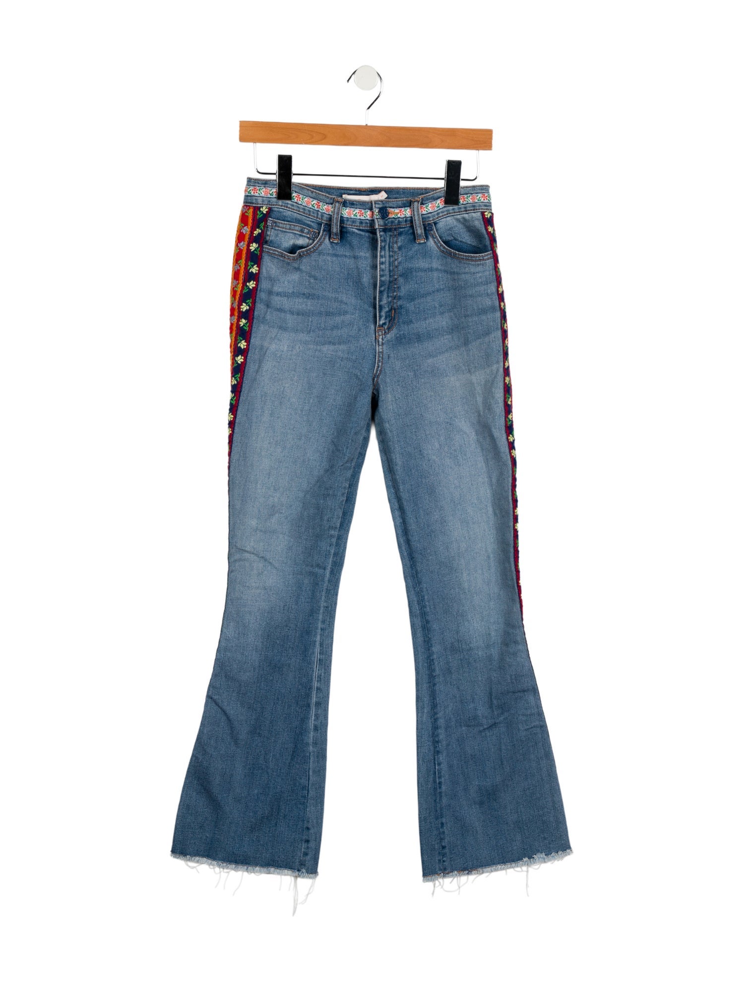 Tory Burch Mid-Rise Wide Leg Jeans
