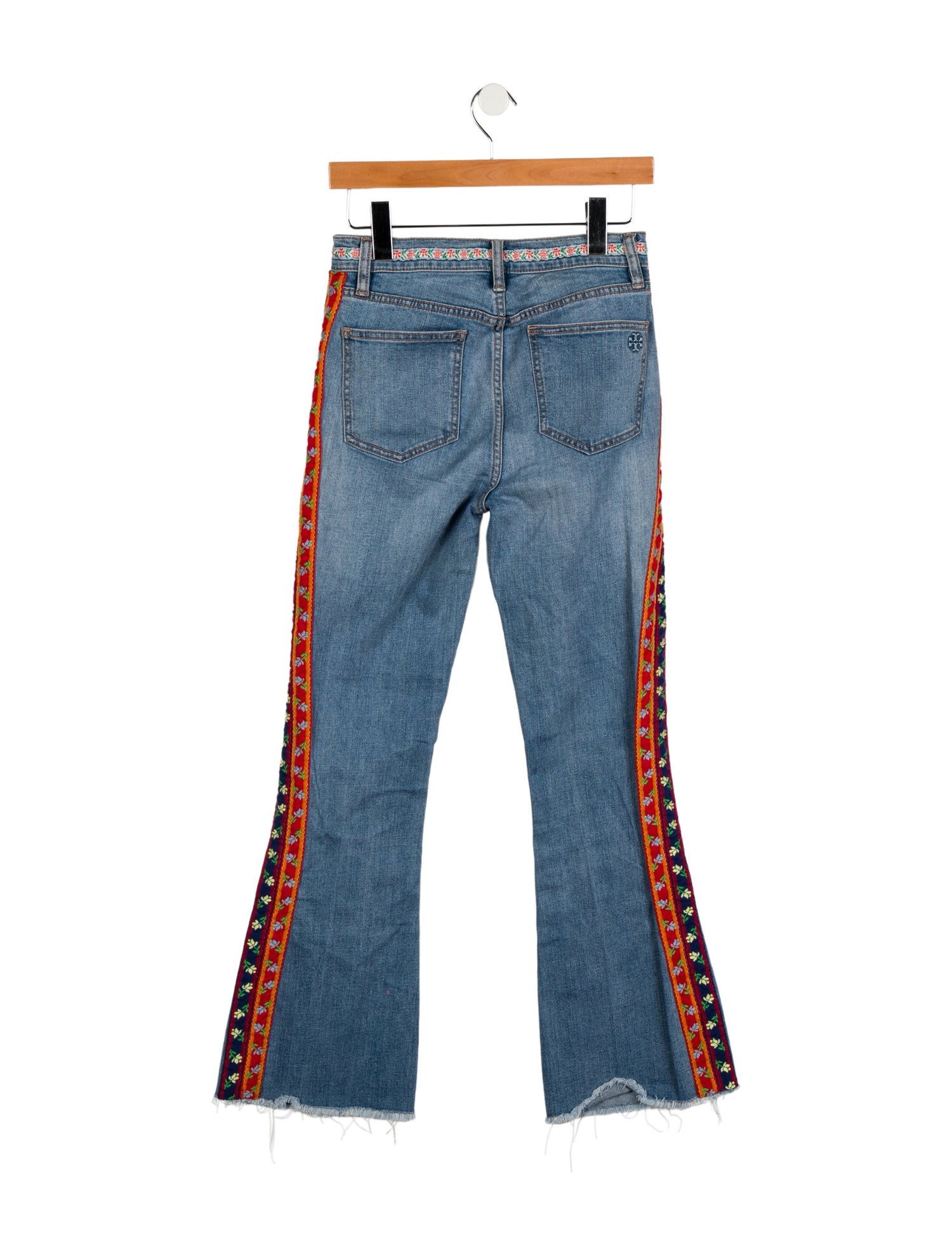 Tory Burch Mid-Rise Wide Leg Jeans