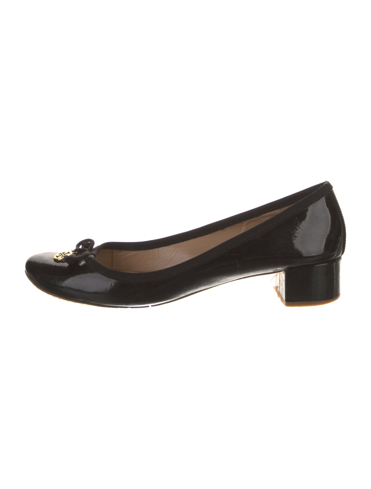 Tory Burch Patent Leather Bow Accents Pumps
