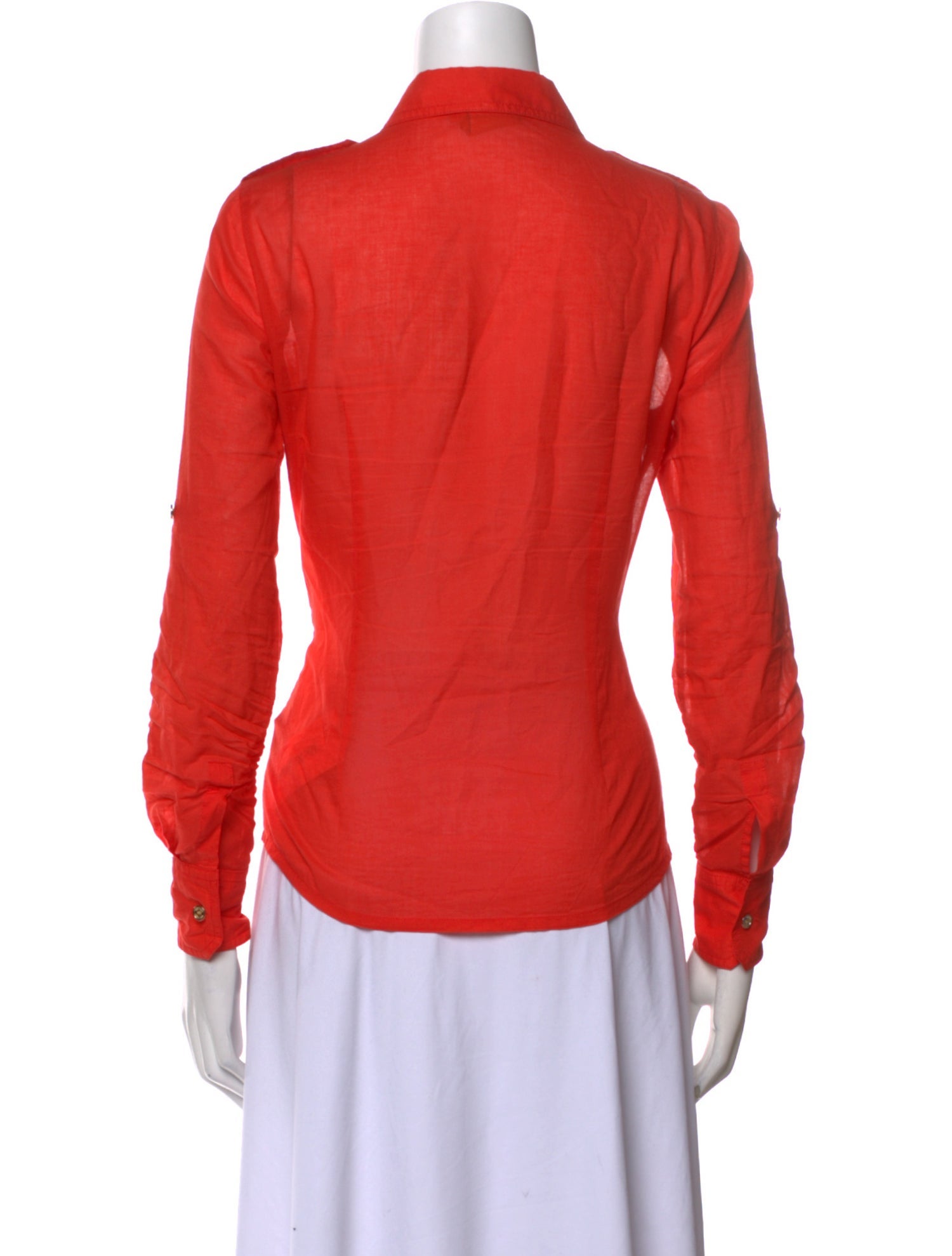 Tory Burch Long Sleeve Button-Up Top