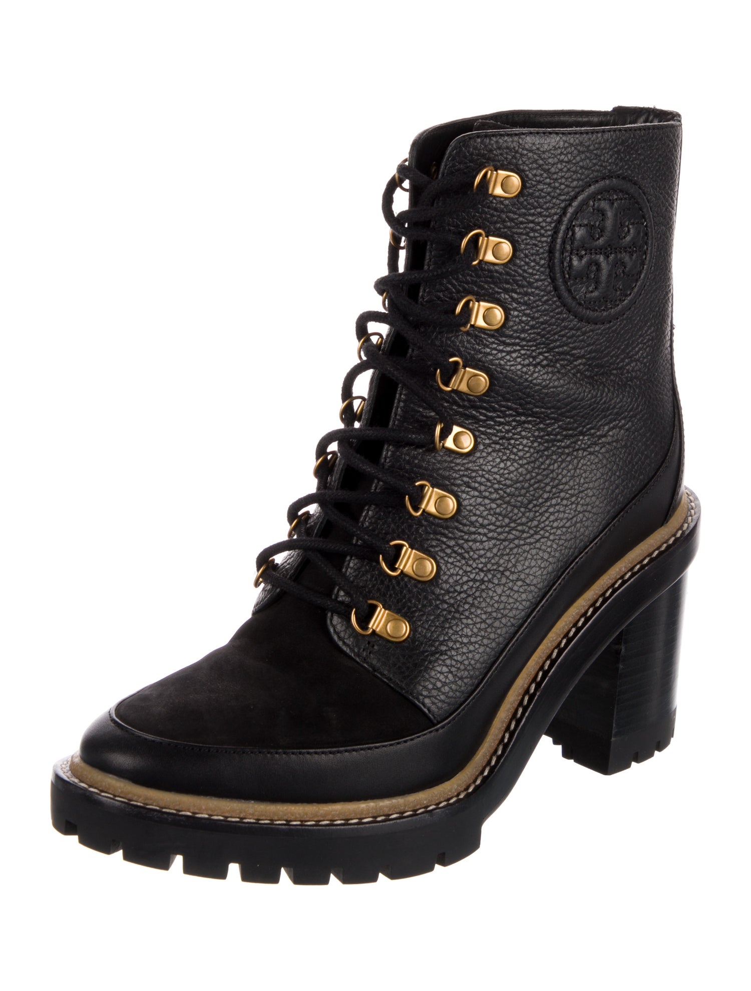 Tory Burch Leather Combat Boots