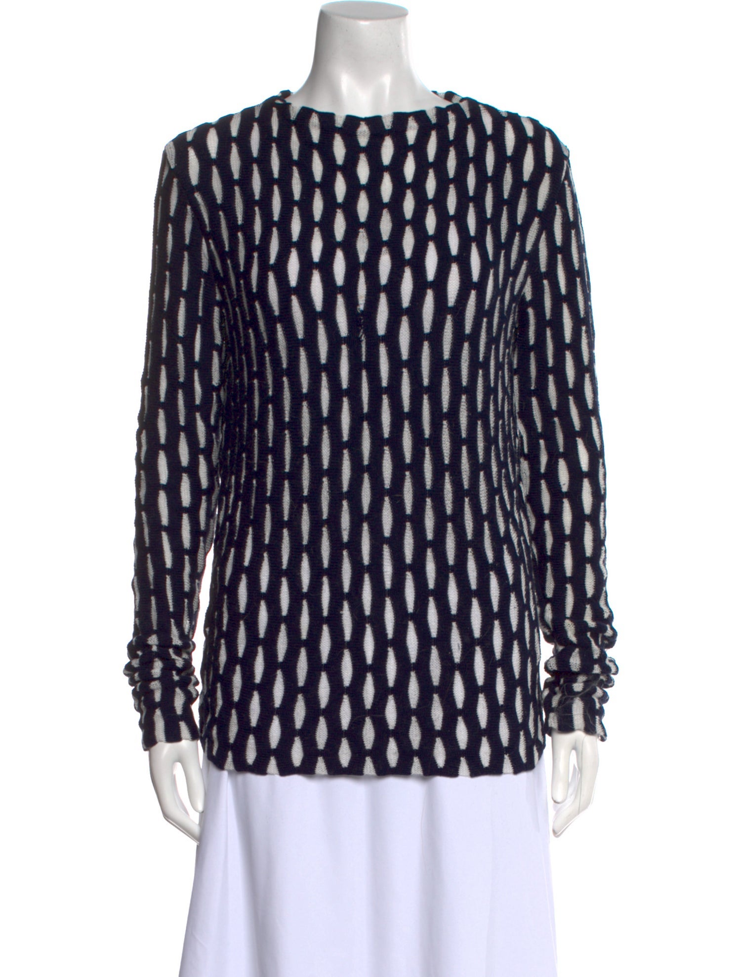 Tory Burch Printed Crew Neck Sweater