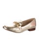 Tory Burch Leather Chain-Link Accents Loafers