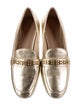 Tory Burch Leather Chain-Link Accents Loafers
