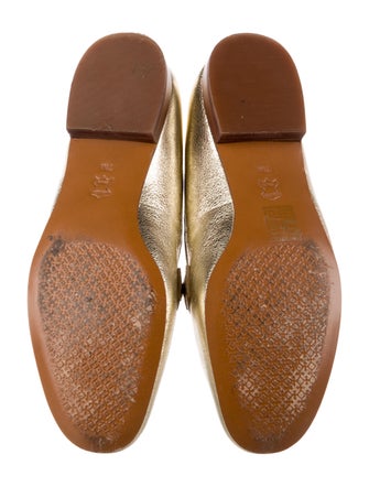 Tory Burch Leather Chain-Link Accents Loafers