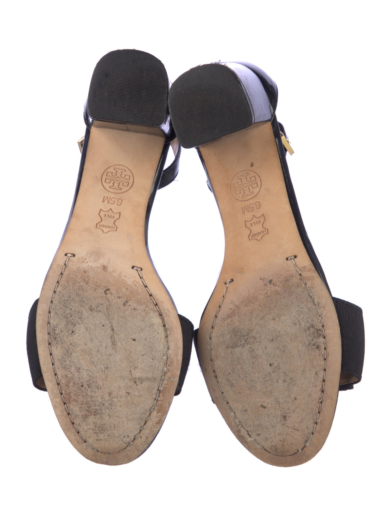 Tory Burch Patent Leather Bow Accents Sandals