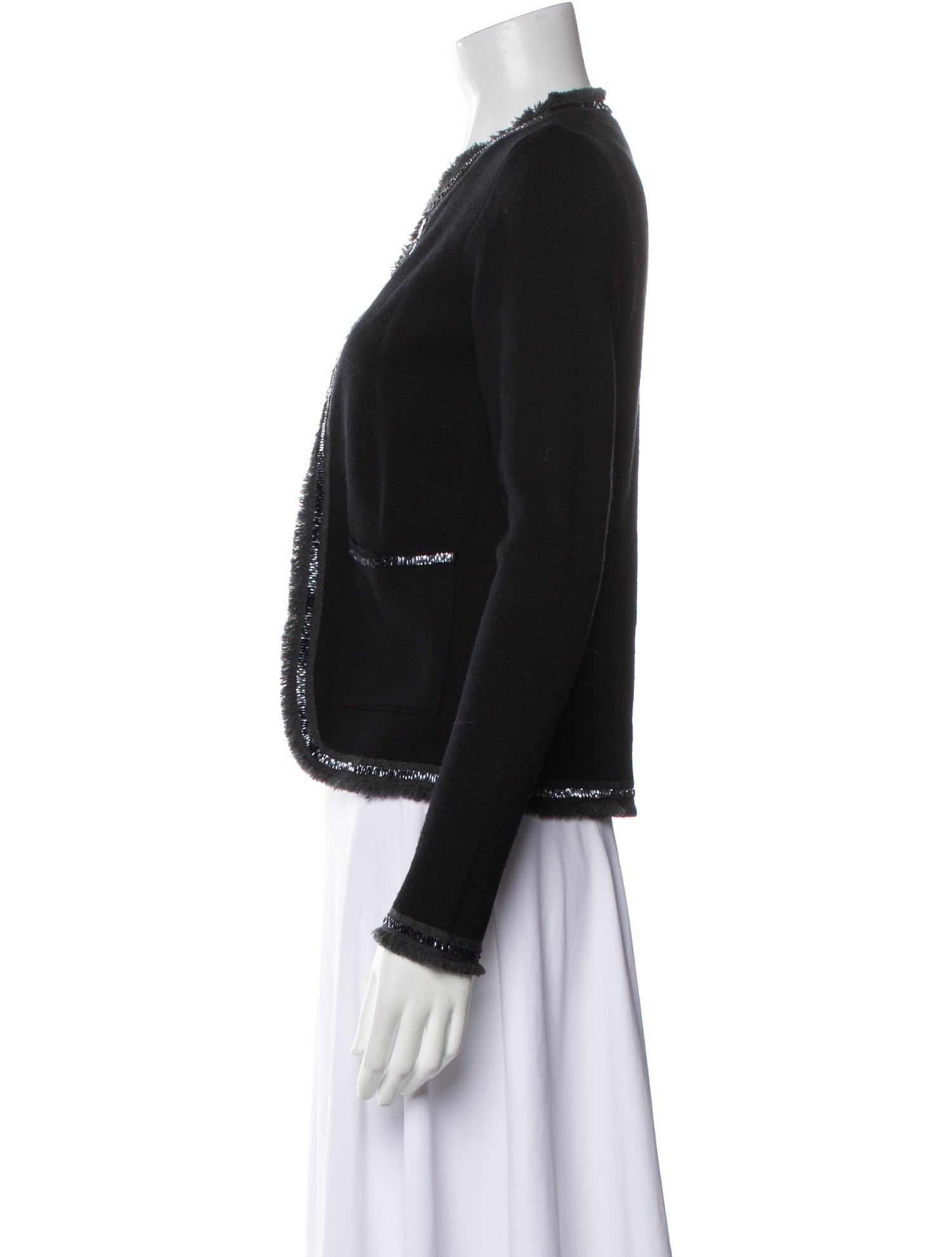 Tory Burch Merino Wool Open Front Sweater