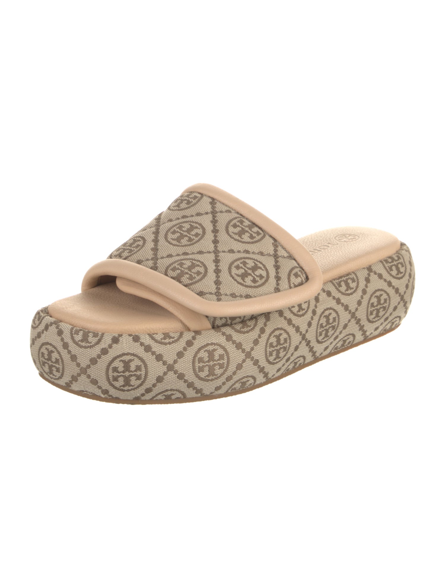 Tory Burch Canvas Printed Slides