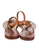 Tory Burch Leather Studded Accents T-Strap Sandals