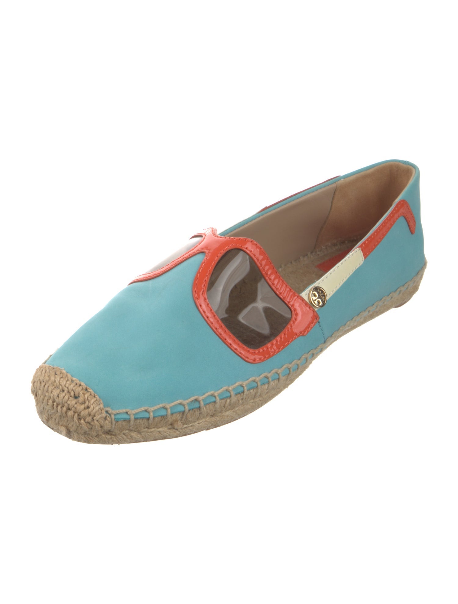 Tory Burch Leather Floral Print Espadrilles