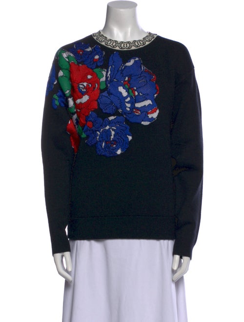 Tory Burch Printed Crew Neck Sweater