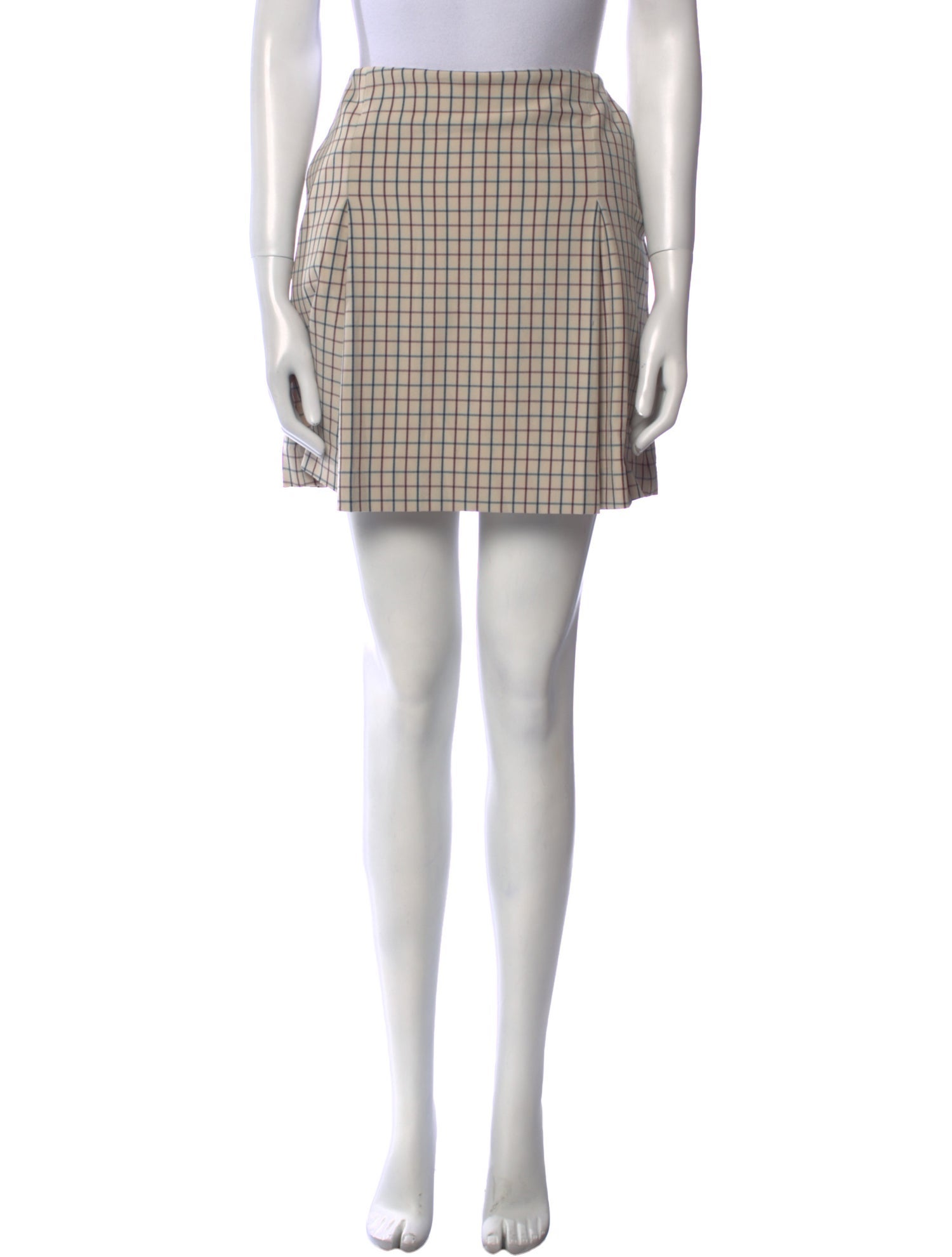 Tory Burch Plaid Print Mini Skirt