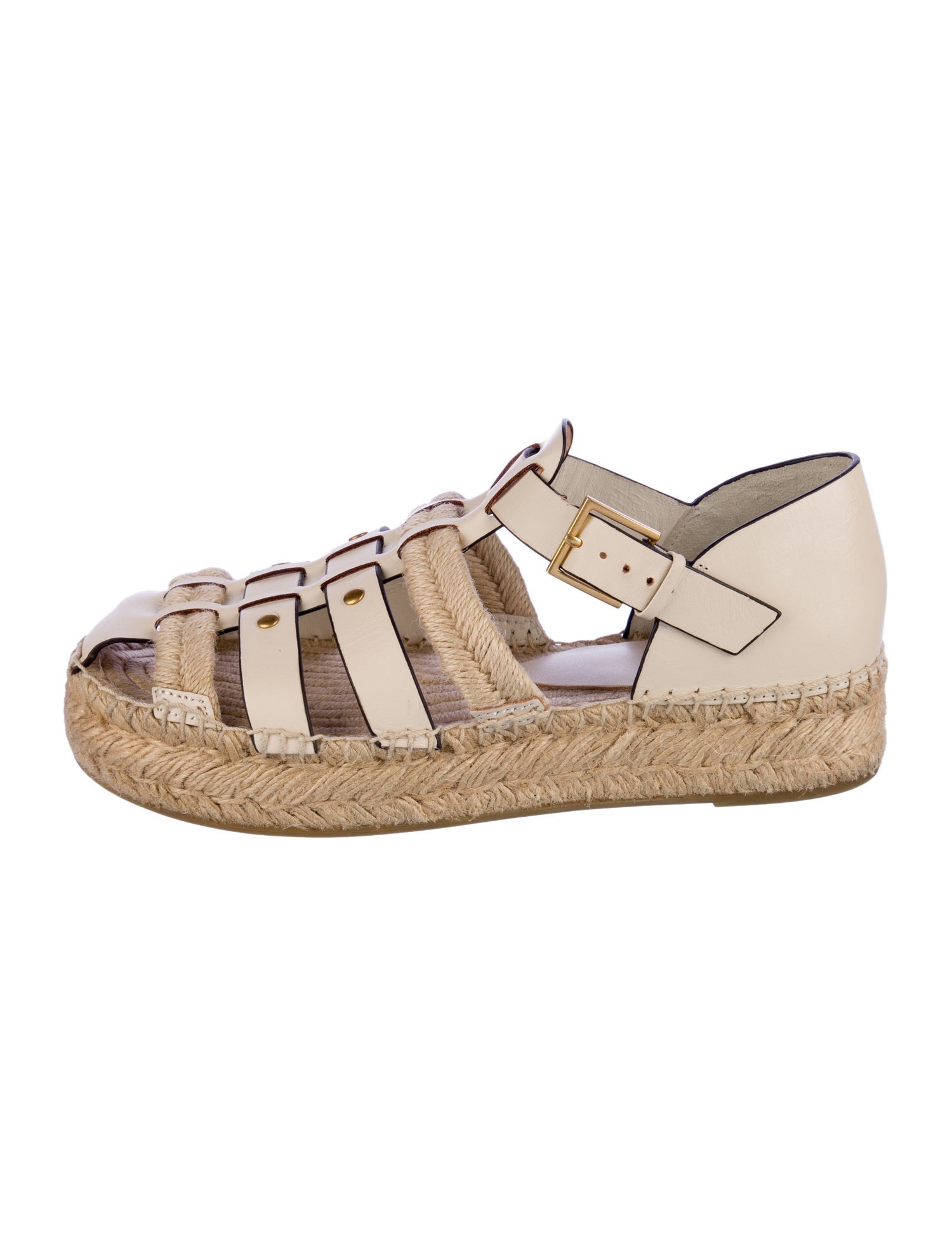 Tory Burch Leather Braided Accents Espadrilles