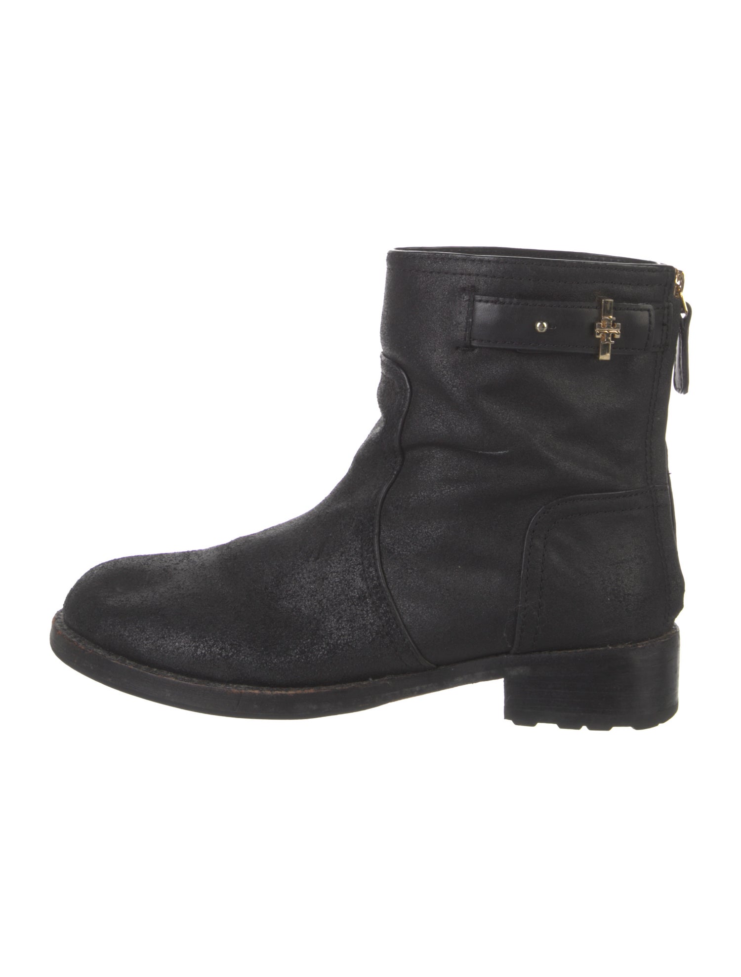 Tory Burch Leather Moto Boots