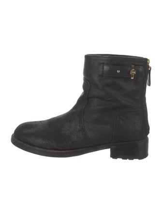 Tory Burch Leather Moto Boots