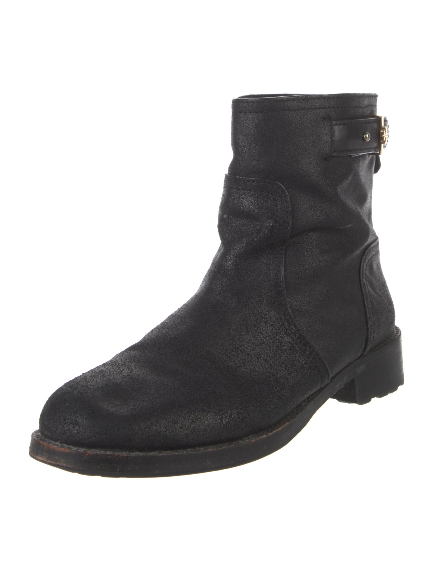 Tory Burch Leather Moto Boots