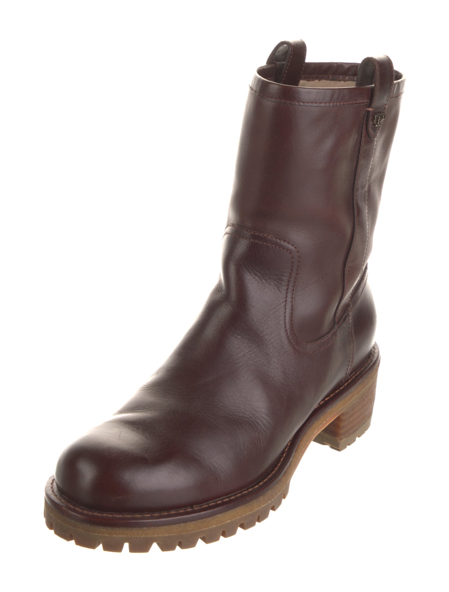 Tory Burch Leather Combat Boots