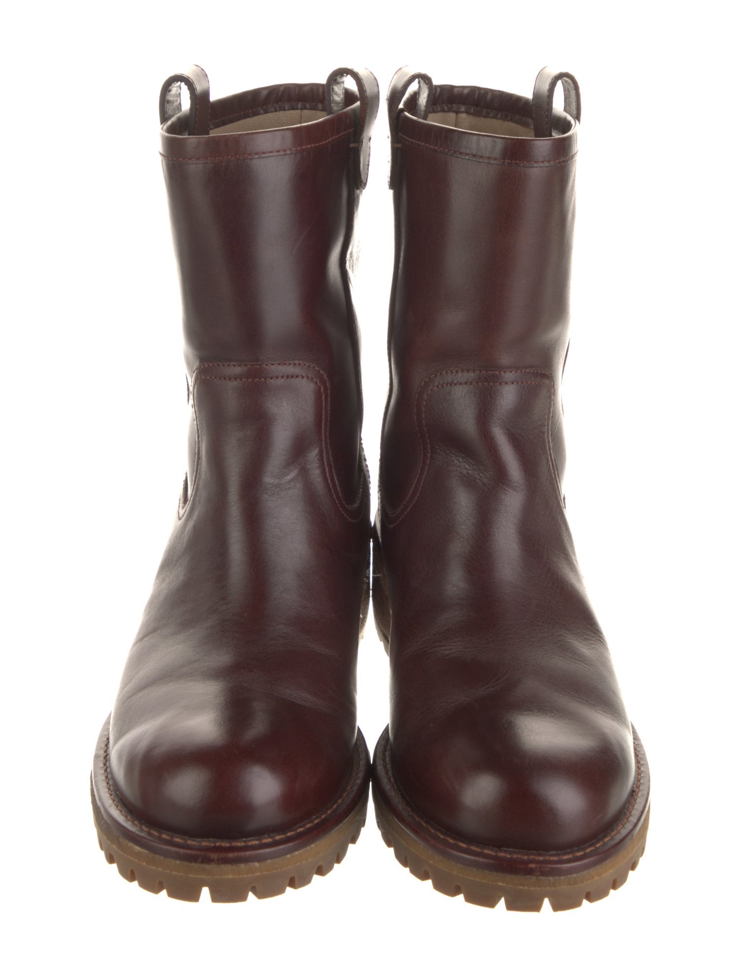 Tory Burch Leather Combat Boots