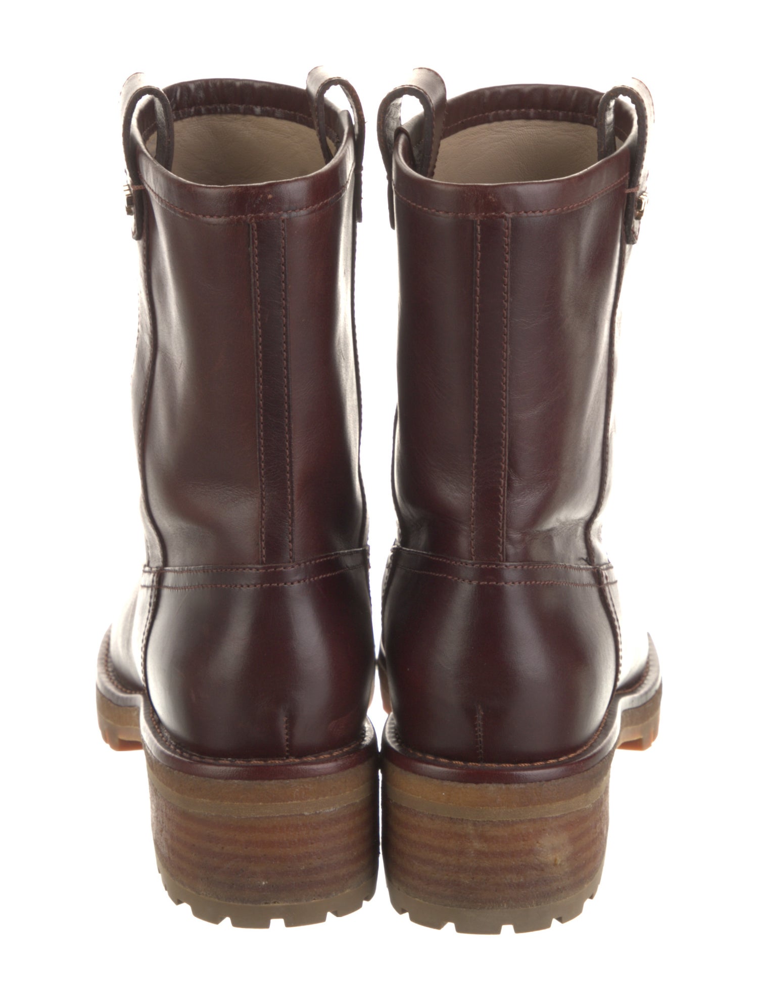 Tory Burch Leather Combat Boots