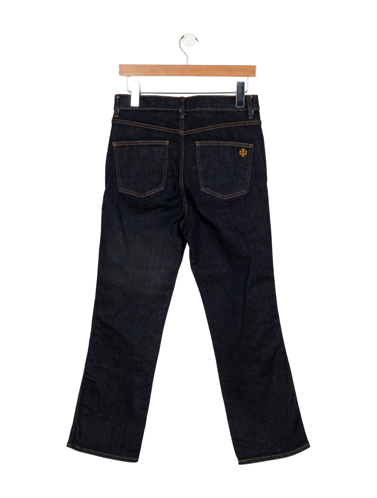Tory Burch High-Rise Straight Leg Jeans
