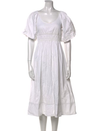 Tory Burch Scoop Neck Midi Length Dress