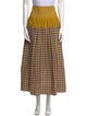 Tory Burch Plaid Print Midi Length Skirt