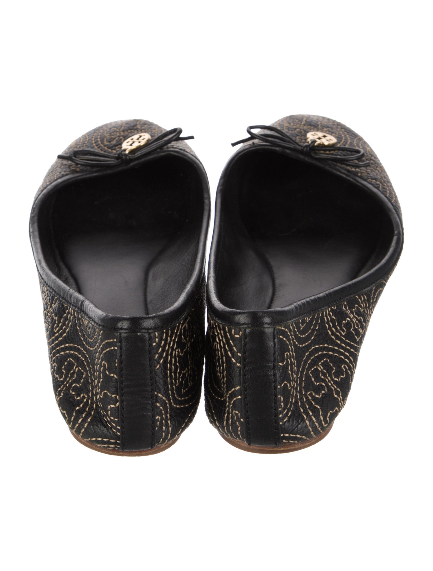Tory Burch Leather Printed Ballet Flats