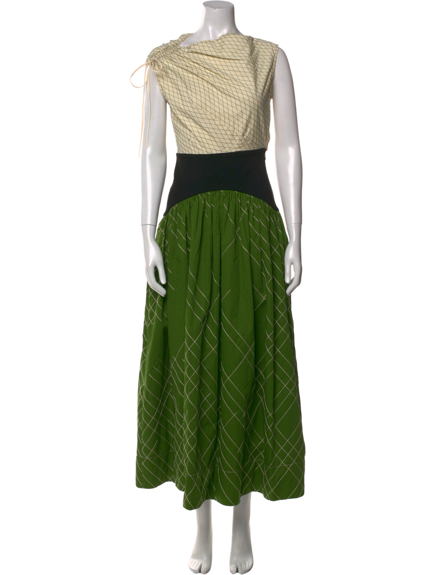 Tory Burch Colorblock Pattern Long Dress