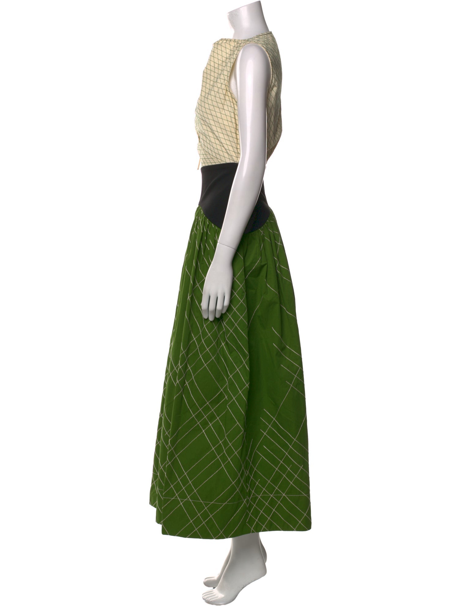 Tory Burch Colorblock Pattern Long Dress