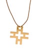 Tory Burch Leather 'H' Pendant Necklace