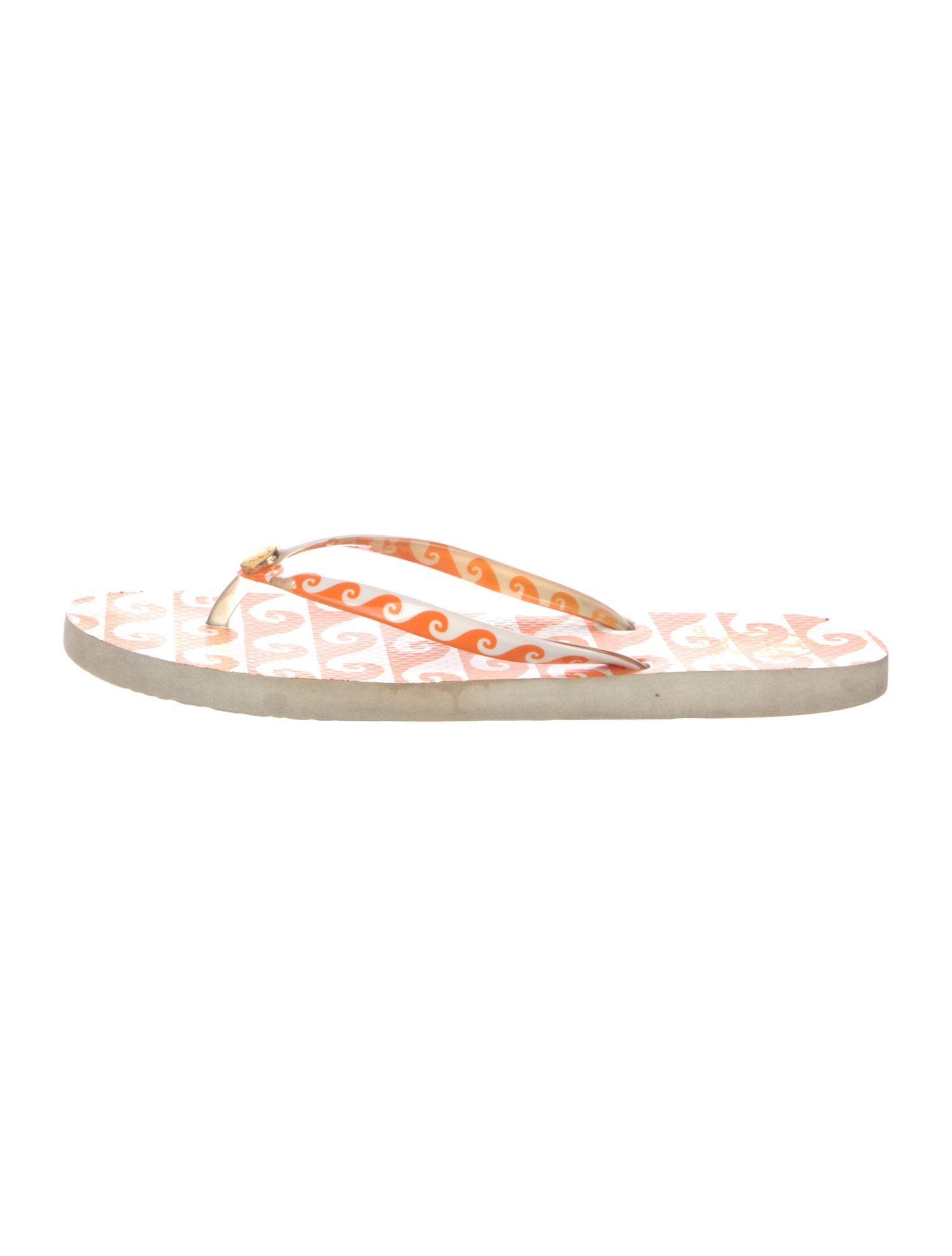 Tory Burch Rubber Printed Flip Flops