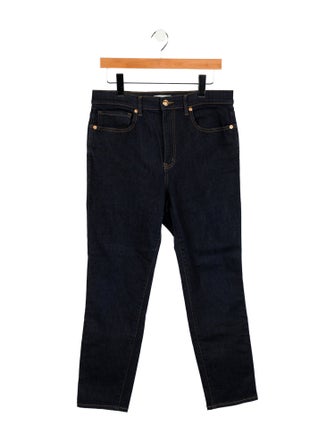 Tory Burch High-Rise Straight Leg Jeans