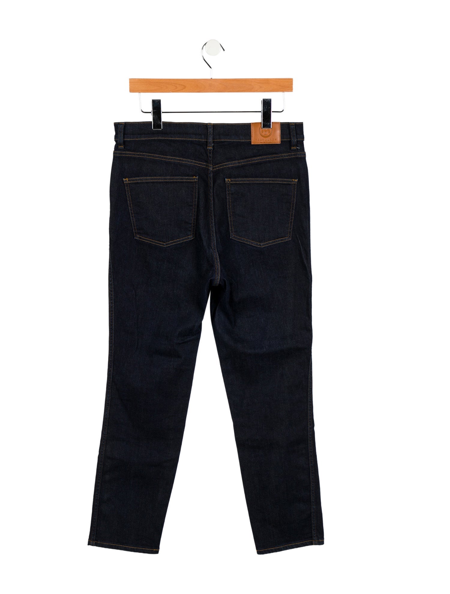 Tory Burch High-Rise Straight Leg Jeans