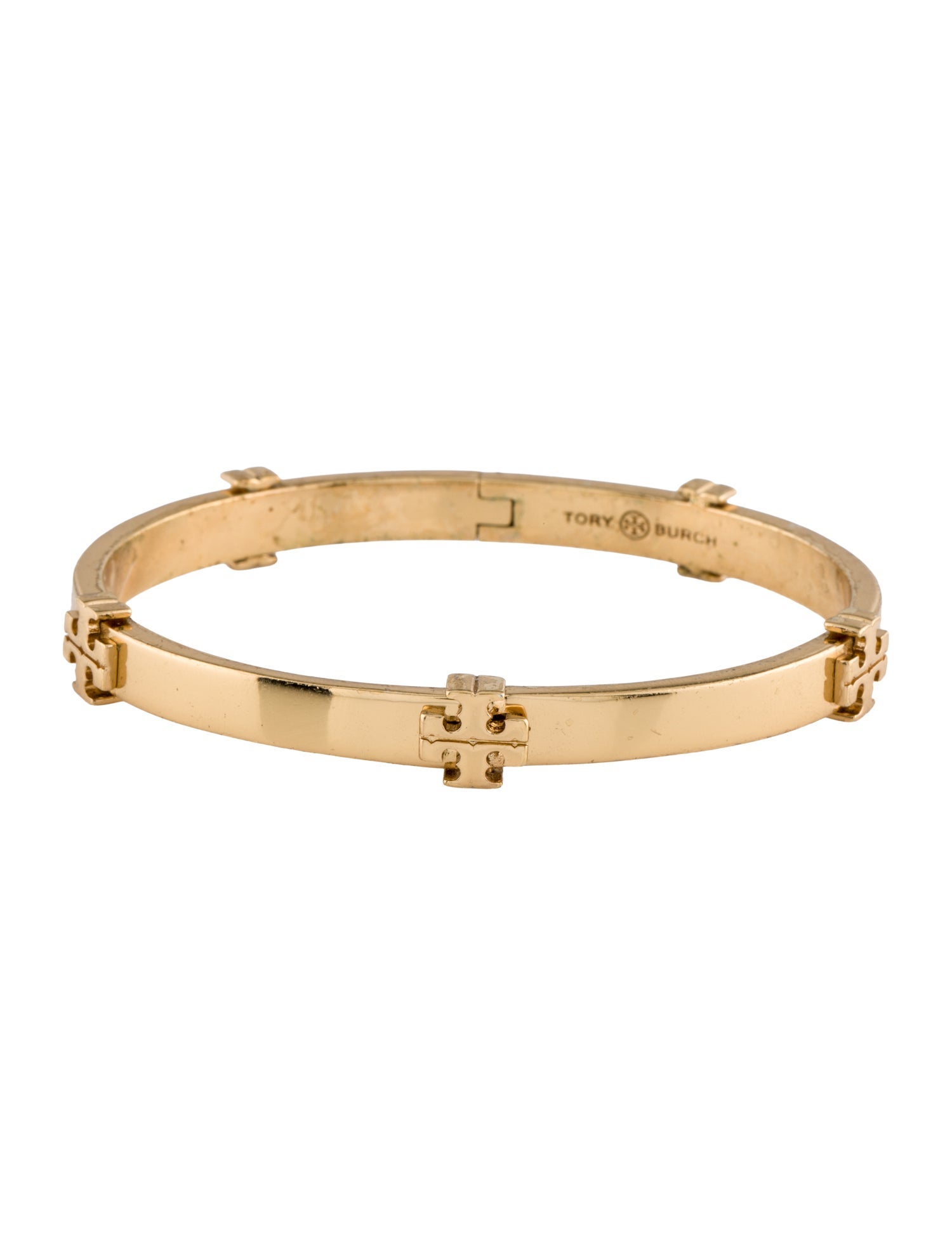 Tory Burch Logo Hinge Bangle Bracelet